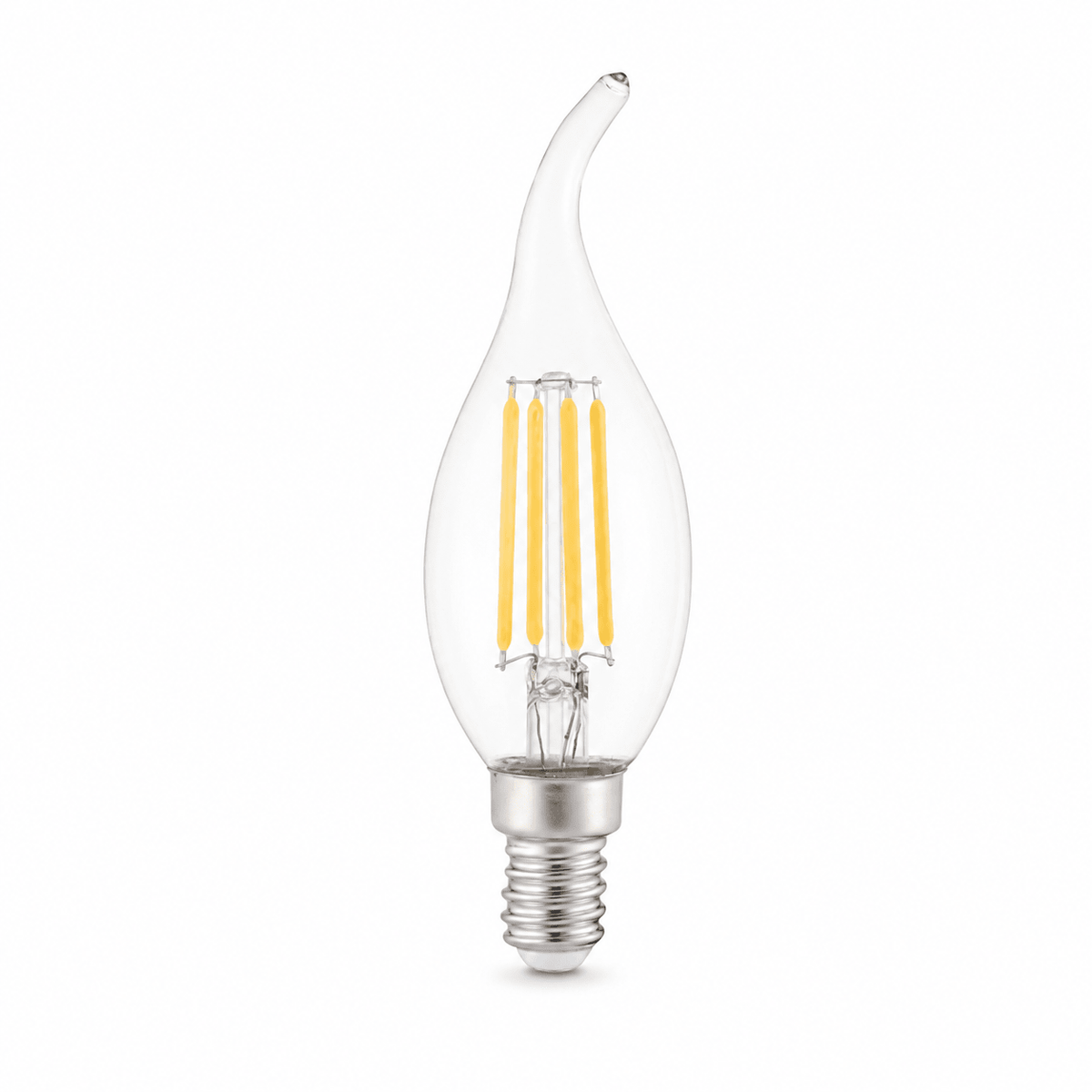 C37 Flame LED Filament Clear Lamp – E14 4000K