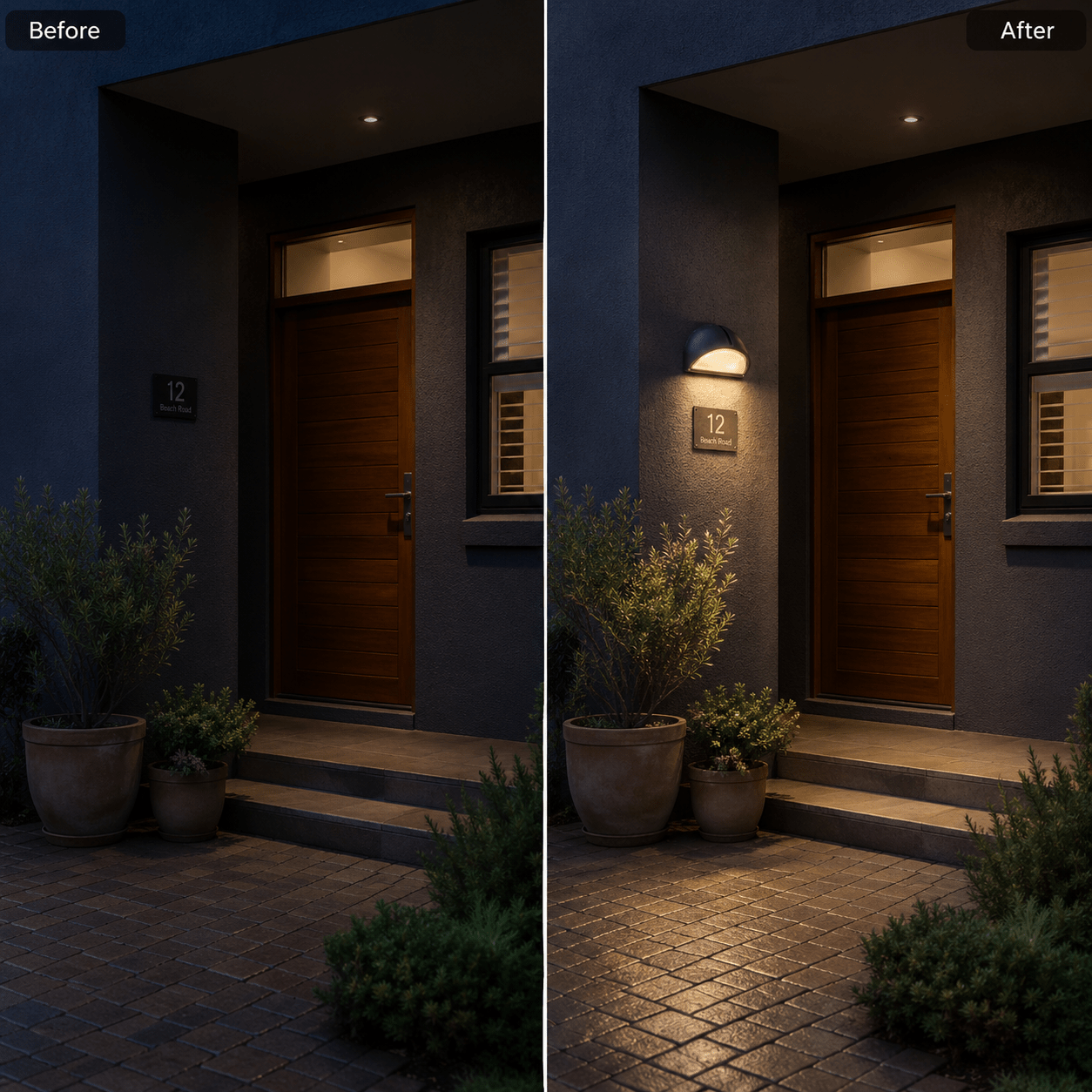 LED Wall Light - Half Moon
