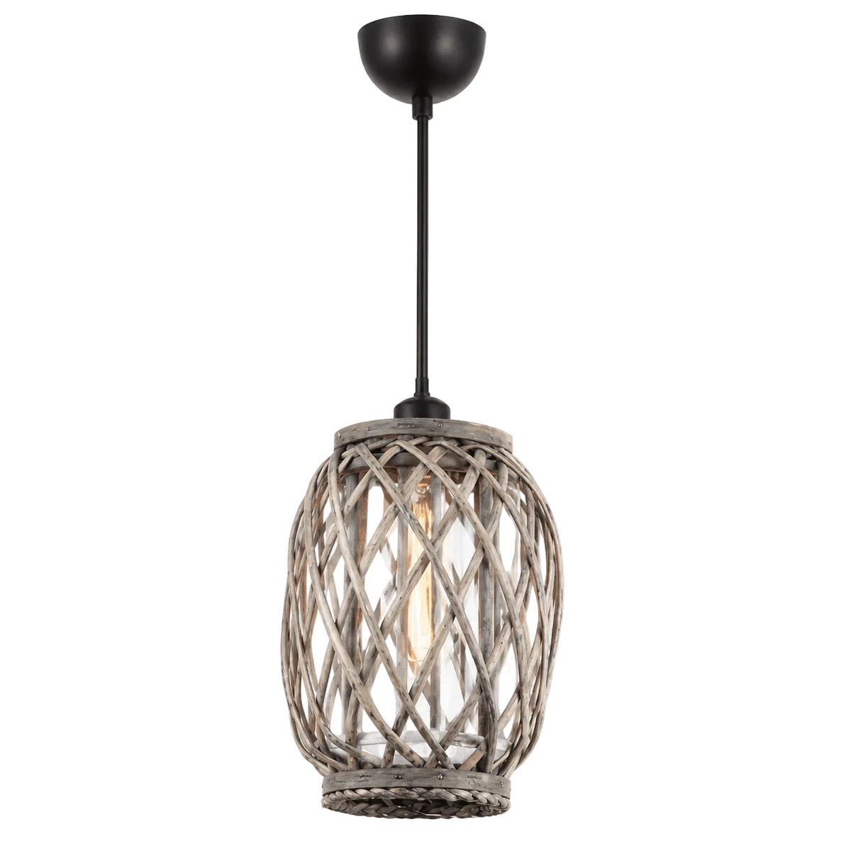 Metal & Rattan Pendant 641