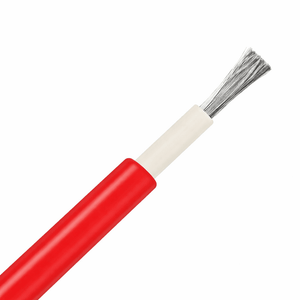 Red 4mm solar cable, 5 meter length