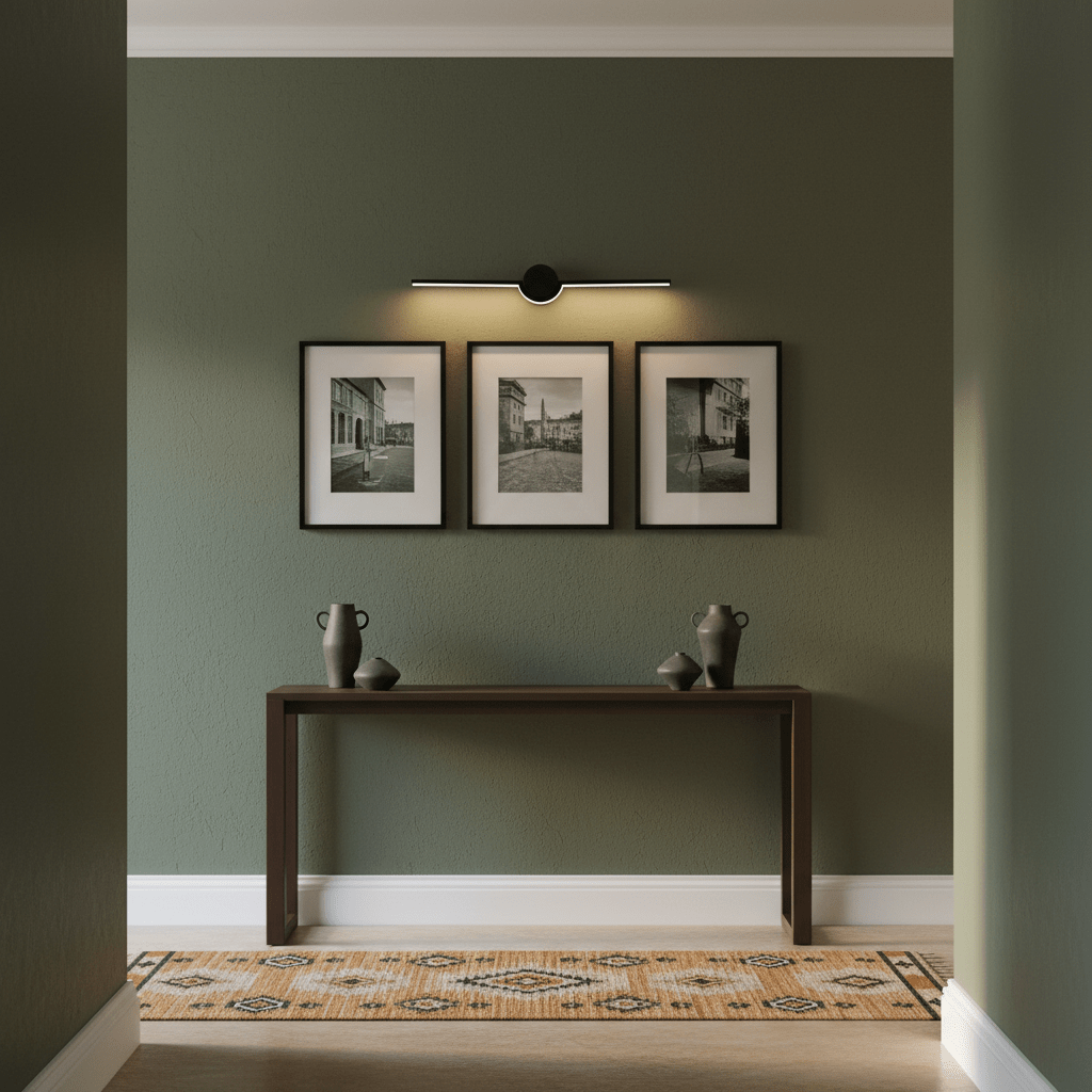 Black Slim LED Linear Picture / Mirror Light