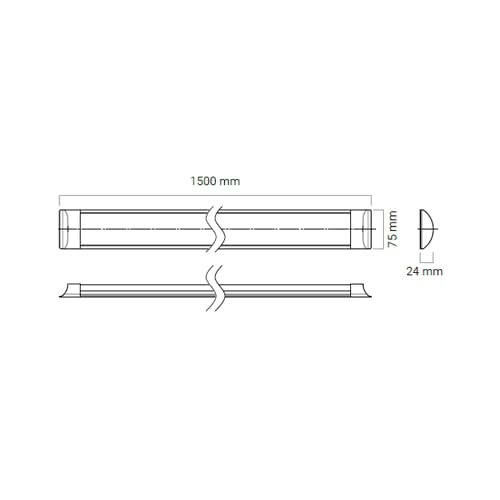 Slimline LED Linear Batten - 1500mm, 60 Watt | Buy Online & Save!