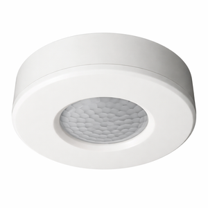 Round white sensor on a white background