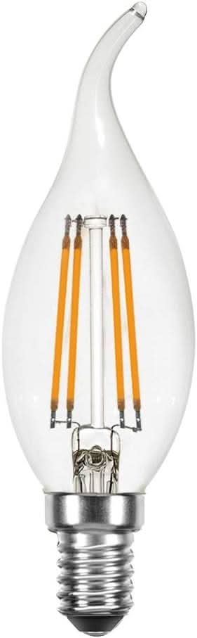 4W E14 LED Filament Flame Bulb - Warm White 2700K