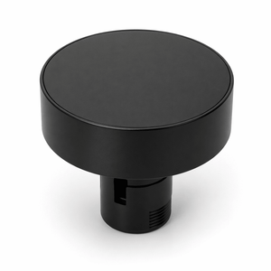 Black LED Driver for track lighting, featuring a round design and compact form.