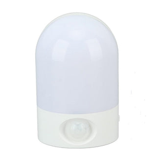 White night light with motion sensor on a white background