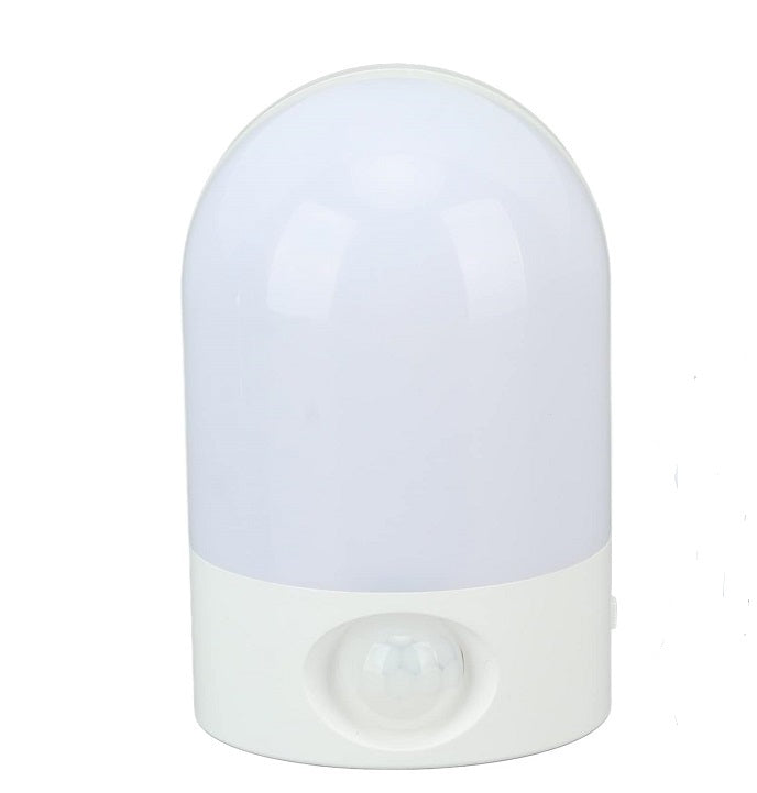 White night light with motion sensor on a white background