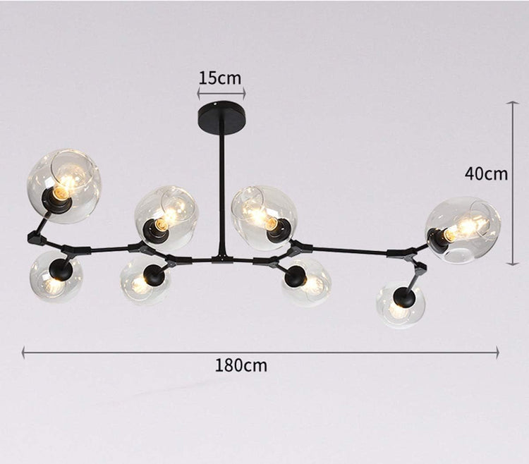 Elegant Black 8 Light Pendant - Future Light - LED Lights South Africa