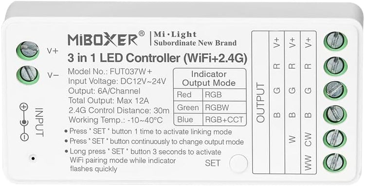 24V RGB & CCT LED Striplight Controller - Future Light - LED Lights South Africa