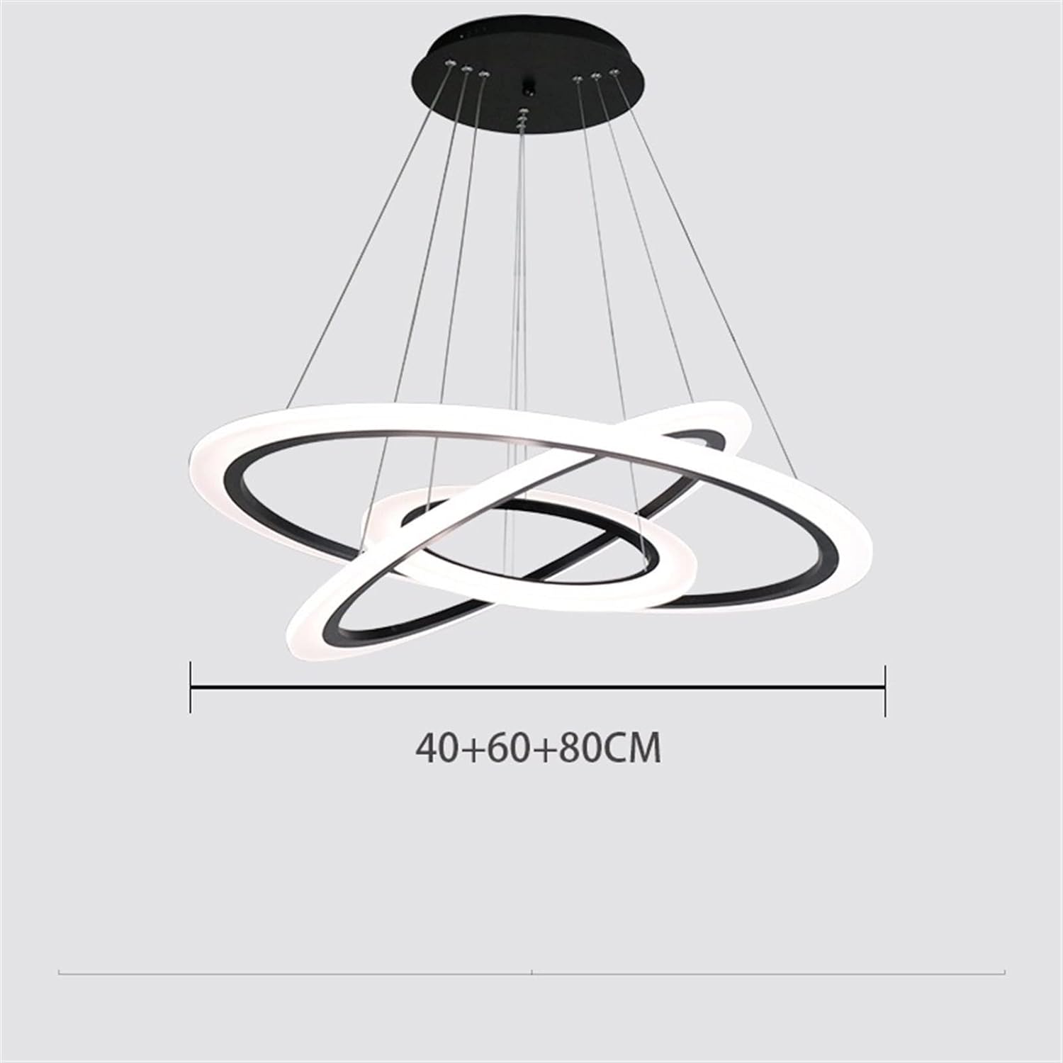 3 Ring Black Dimmable LED Pendant - Future Light - LED Lights South Africa