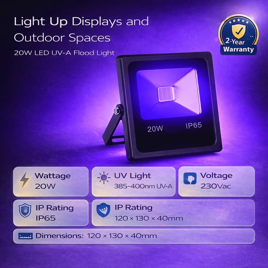 LED UV-A Flood Lights - 20W