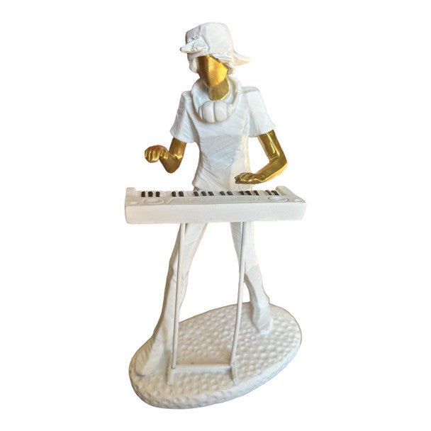 White Attire Resin Rockstar Figurine
