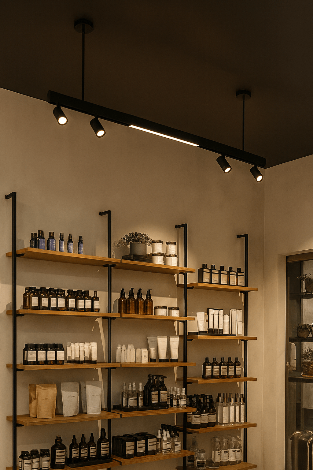 Magnetic Track Light Black LED Pendant