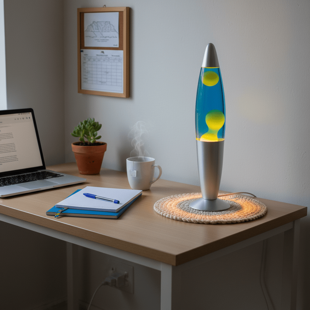 Yellow & Blue Lava Lamp