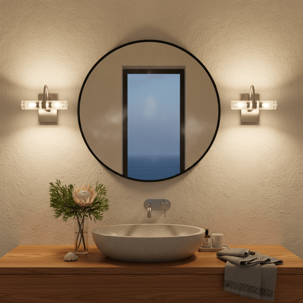 Gloriosa Satin Chrome Wall Light - IP44