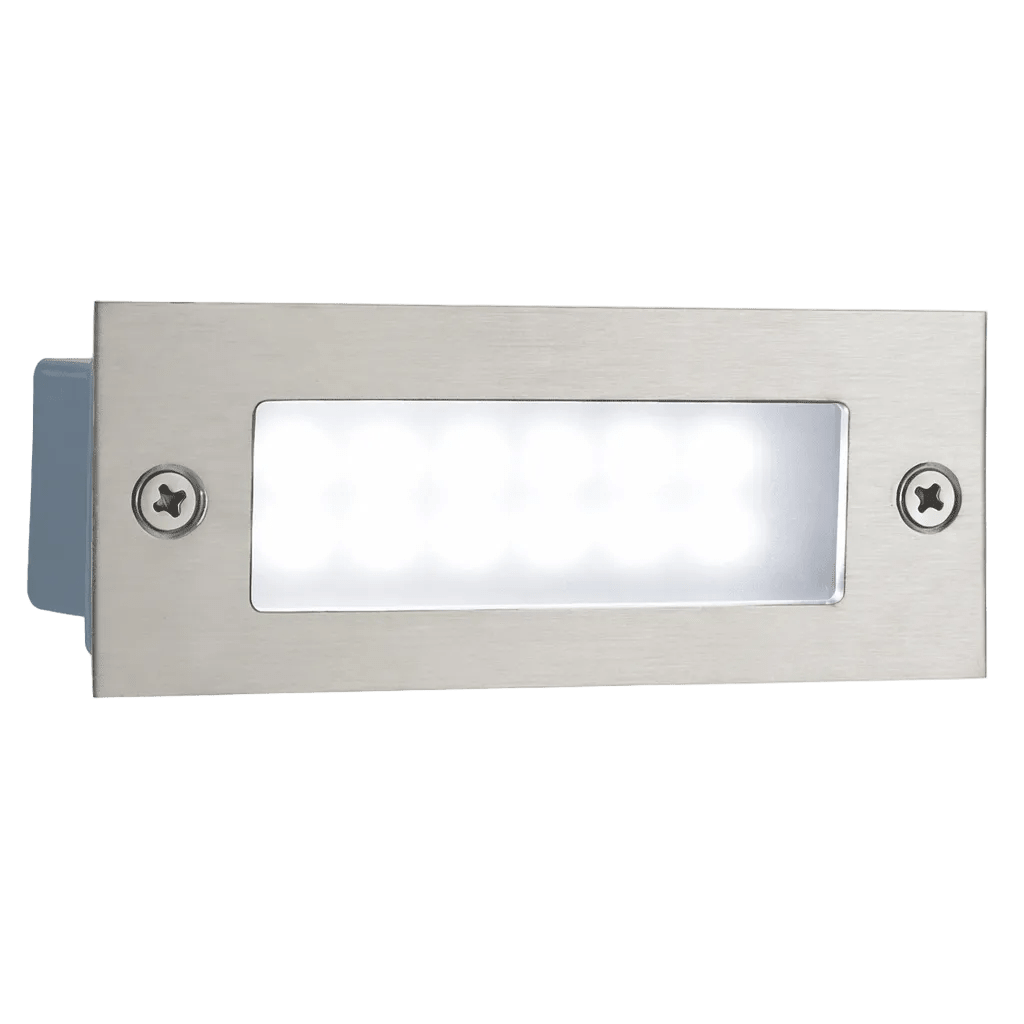 Stainless Tempered Glass Footlight - Rectangle