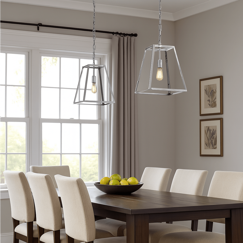 Polished Chrome and Clear Glass Pendant 1 Light