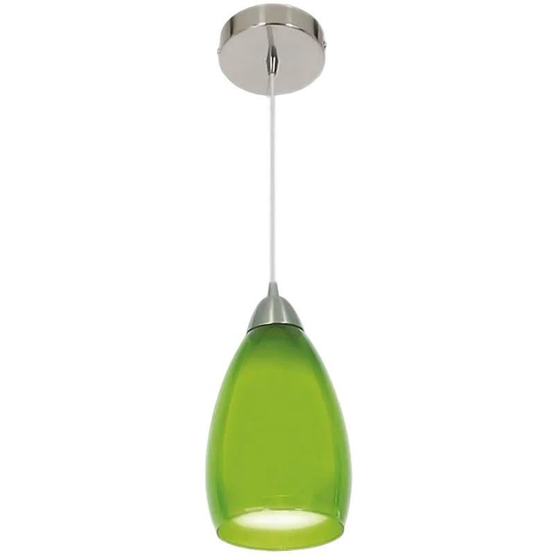 Green Satin Chrome Pendant Light