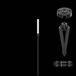 K Light Black Frosted LED Spike Light IP65