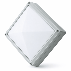 Square LED light fixture on a white background