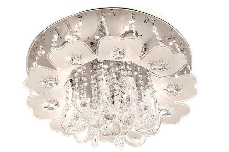 Chrome & Crystal LED Ceiling Fitting - Future Light - LED Lights South Africa