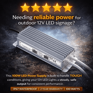 LED Power Supply - Waterproof 12Vdc / 100W - additional product image