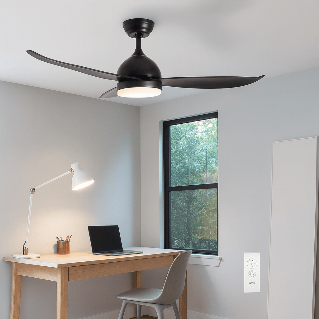 LED Ceiling Fan - 3 Blade Matt Black FCF080