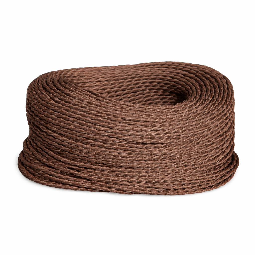 copper electrical cable on a white background