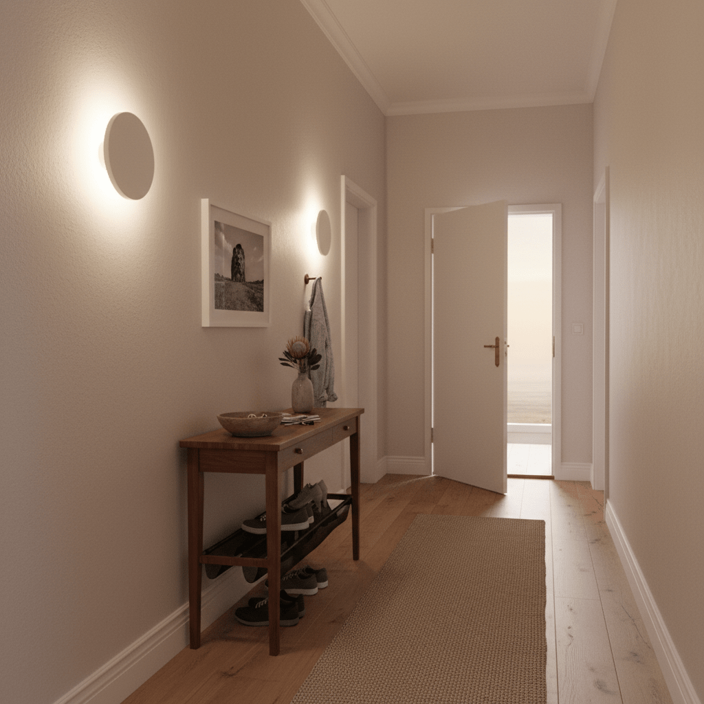 Focal Round White Wall Light - Coastal 4000K