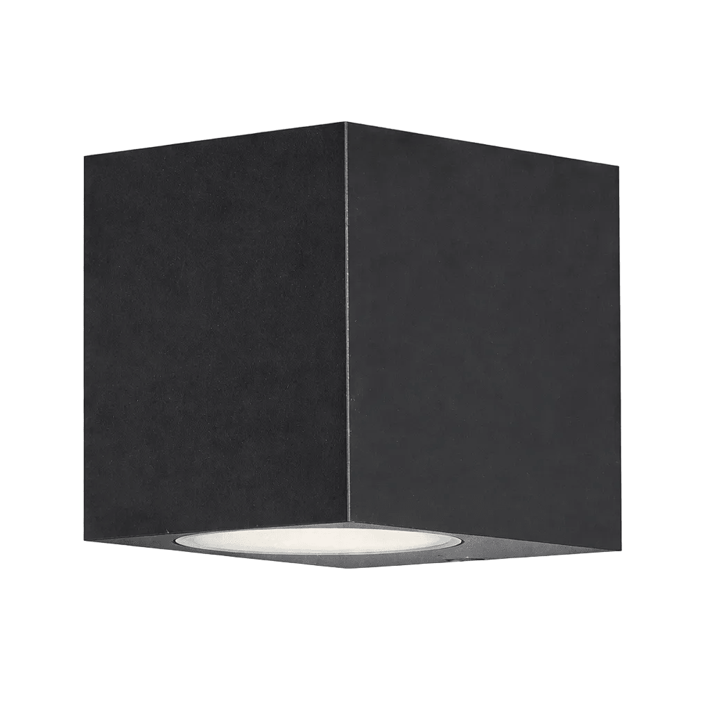 Bue Square Black Outdoor Wall Light IP65