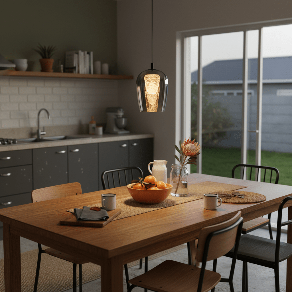 LED Smoke Glass Pendant Light