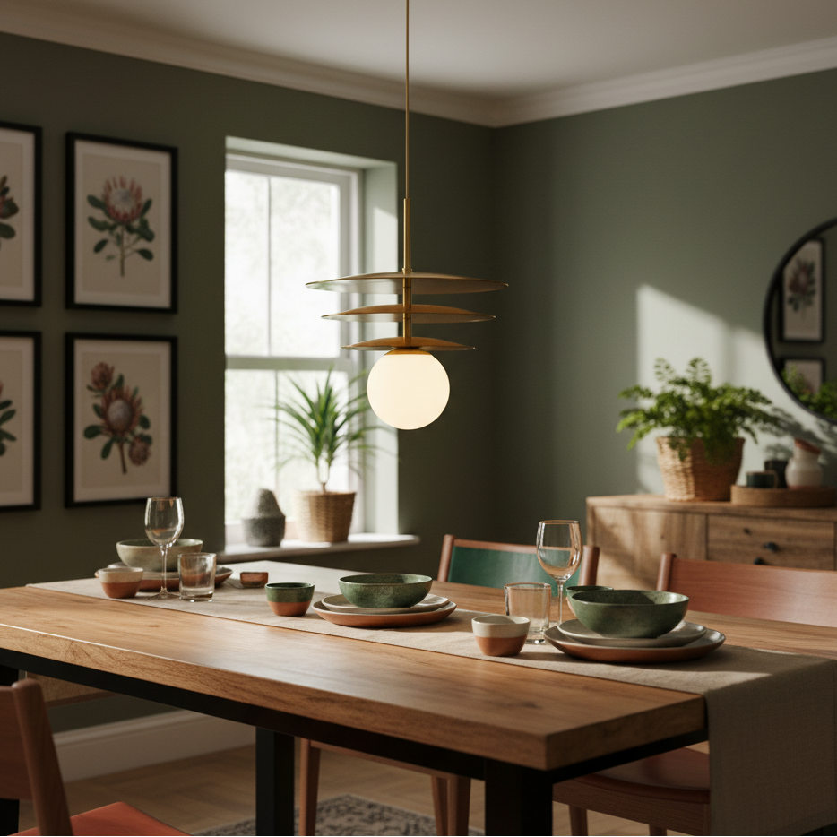 Catalina Treble Gold Pendant Light
