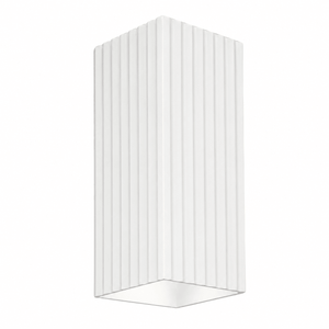 White rectangular wall light fixture on a white background