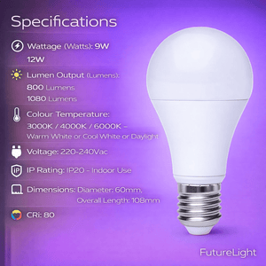 LED Bulb - 3 Step Adjustable Colour Temperature - additional product image