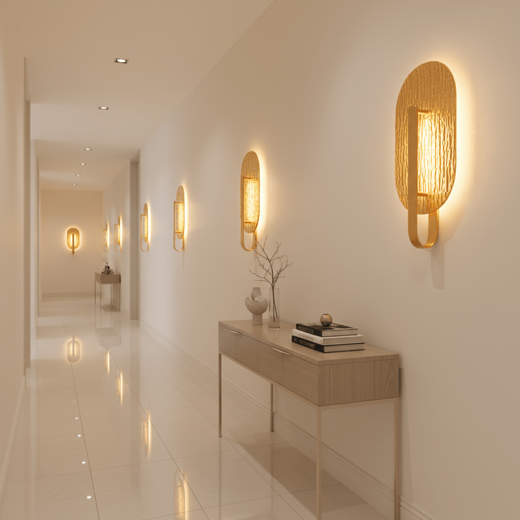 Oval White Leaf LED Wall Light (Warm White 3000K)