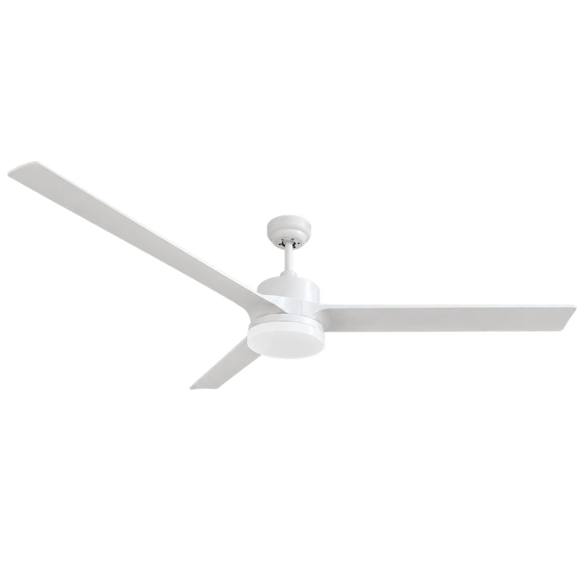 60-inch 3 Blade LED Ceiling Fan — White, transparent background