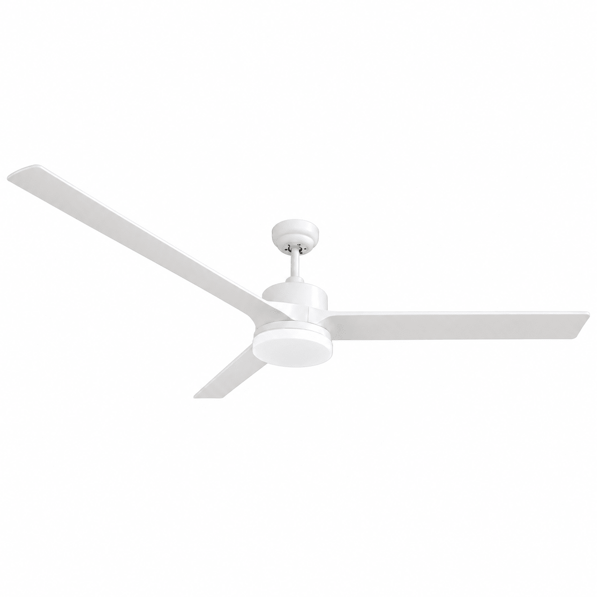 60-inch 3 Blade LED Ceiling Fan — White, white background
