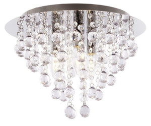 Polished Chrome Ceiling Fitting with Clear Acrylic Crystals - Future Light - LED Lights South Africa