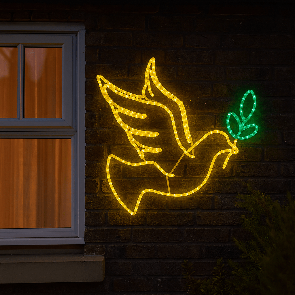 LED Christmas Lights - Flying Dove Motif