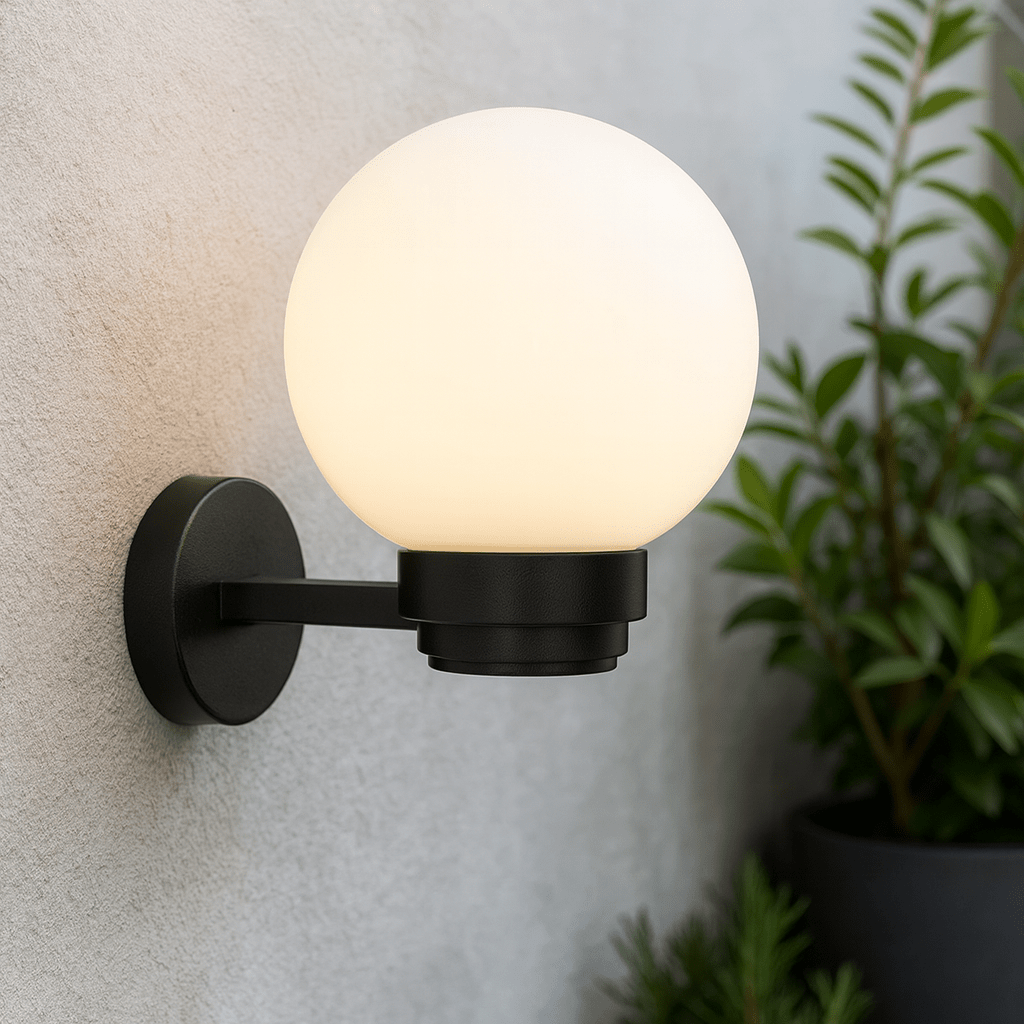 Outdoor Sphere 200mm Wall Fitting