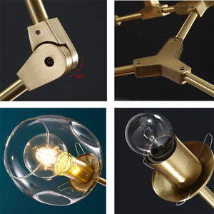 Elegant Gold 8 Light Pendant - Future Light - LED Lights South Africa