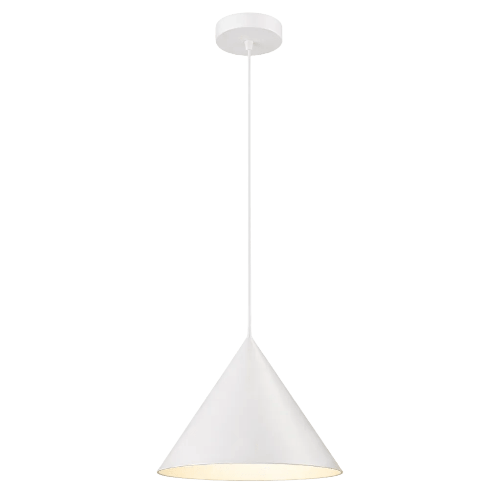 White Cone Pendant Light