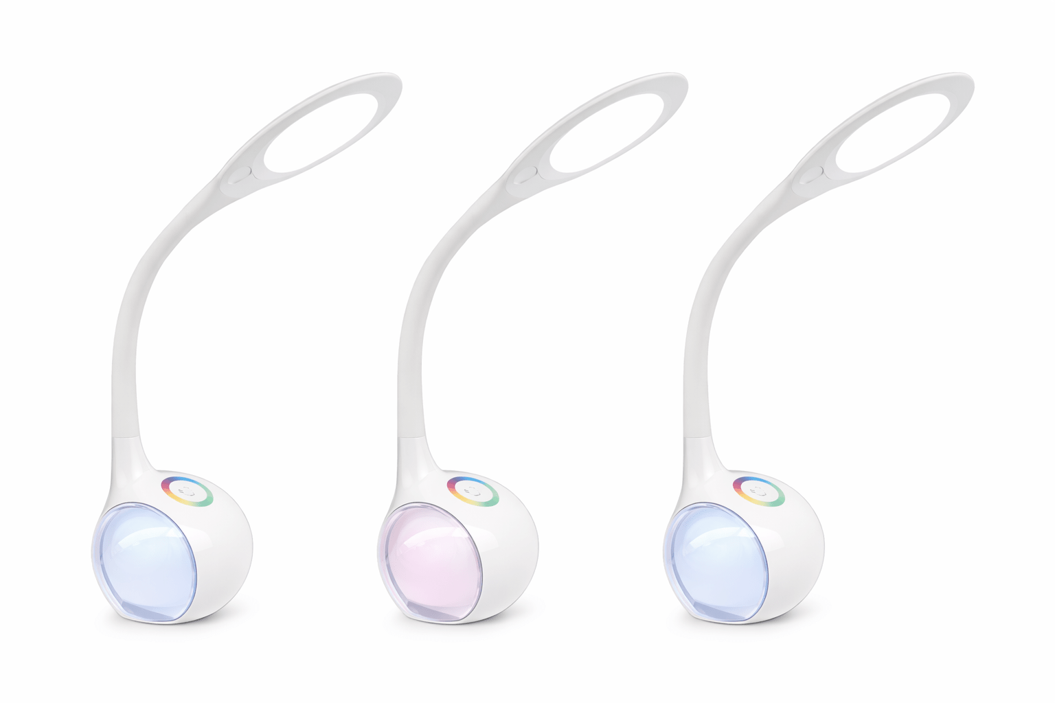 White LED Desk Lamp Dimmable with RGB Colour Changing