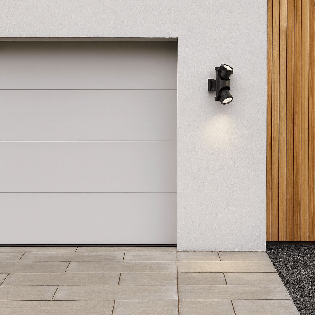Black Outdoor Wall Light Adjustable IP44