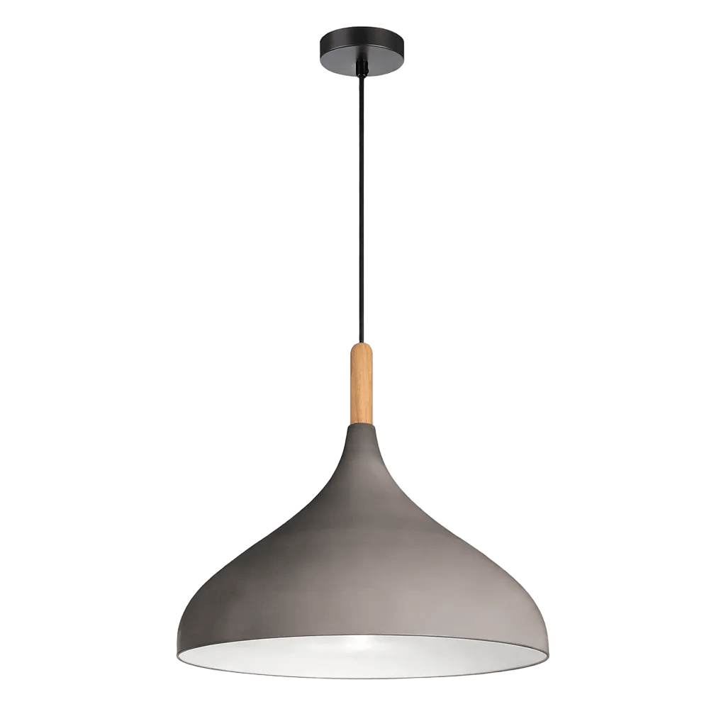 Grey & Wood Pendant Light