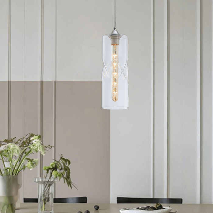 K Light Smoke Glass Pendant Light LED Compatible SKU LW-KLCH