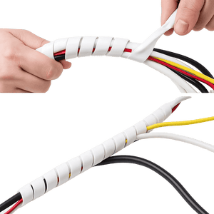 6mm Spiral Wrap Cable Organiser - 30 Meter Roll White