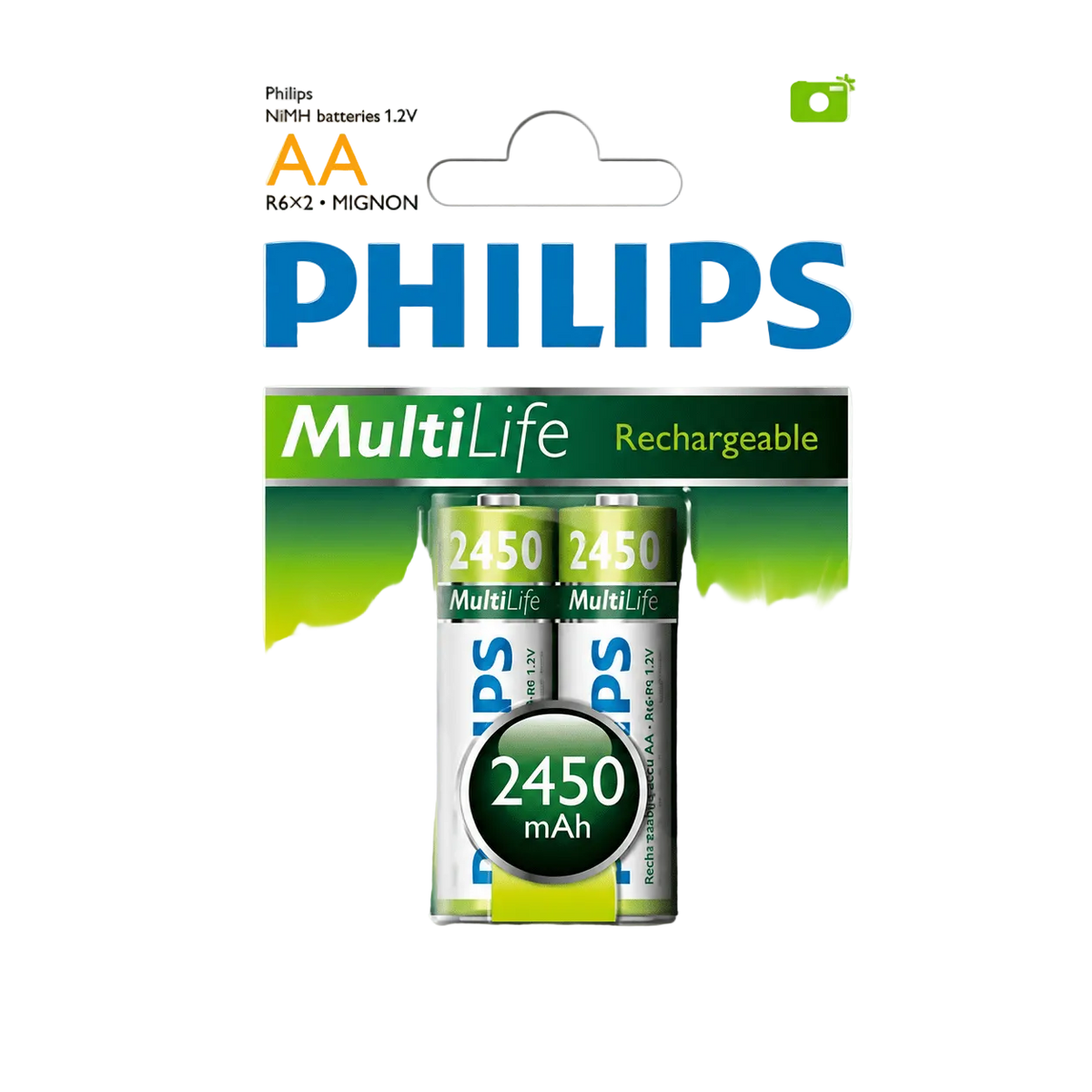 Multilife Rechargeable AA batteries - 2 Pack