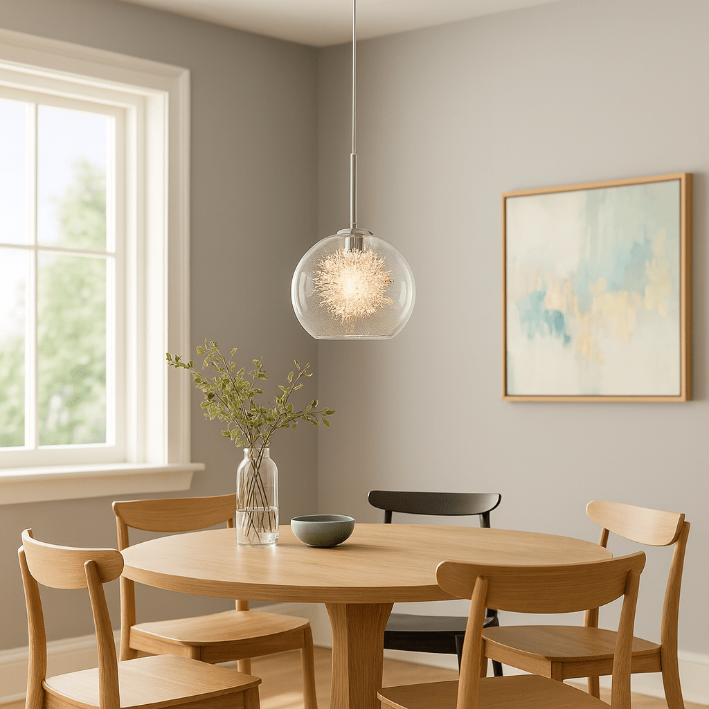 Polished Chrome Pendant with Clear Glass