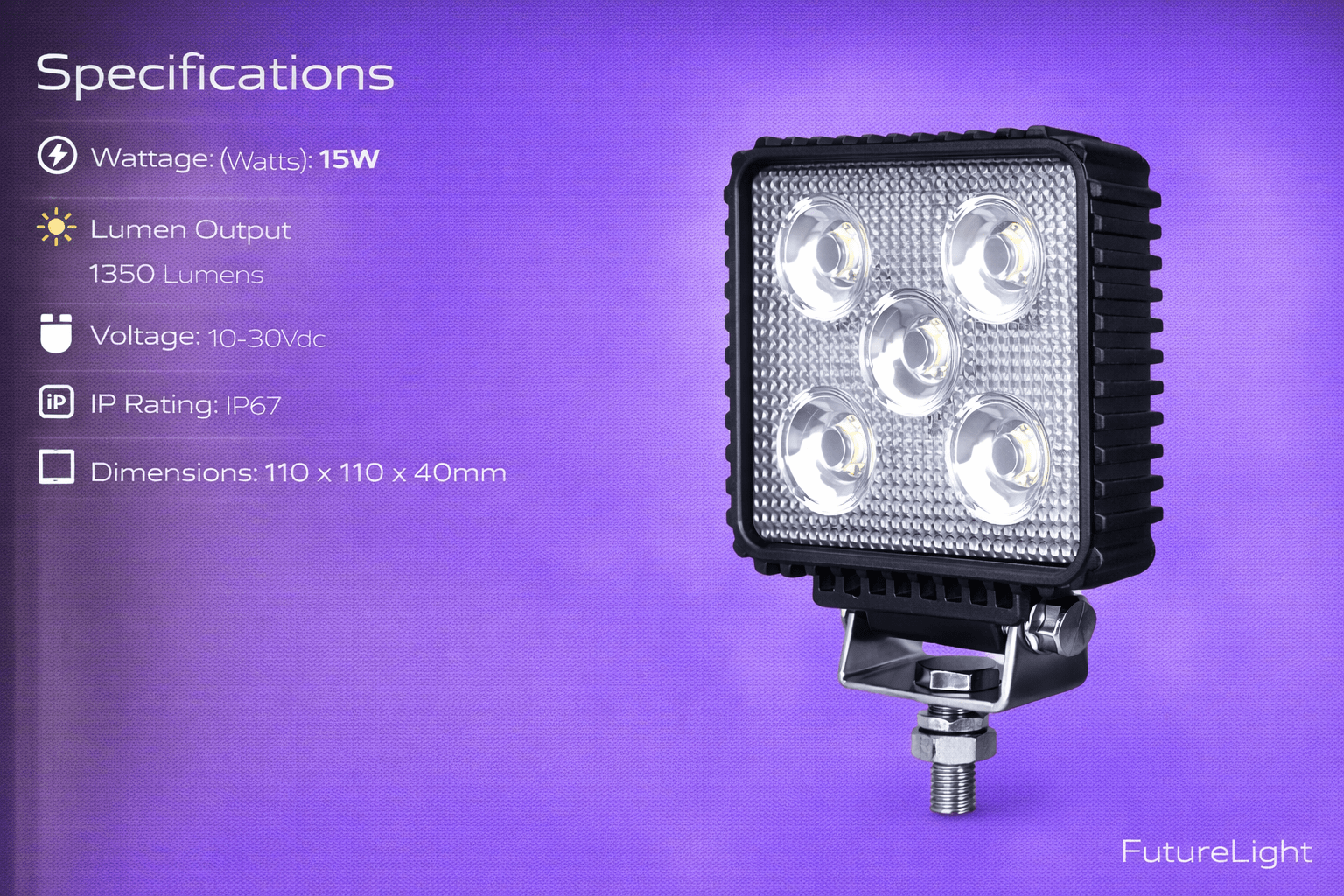 LED Work Light - 15W LED Spotlight